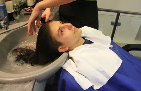 SHAMPOO AFTER SHAVING HAIR IN BARBERSHOP