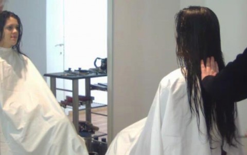 SHAMPOO, MASSAGE AND COMBING A VERY LONG HAIR