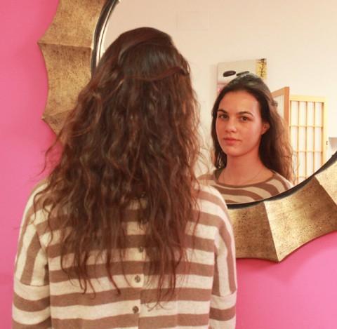 GREAT HAIRCUT, FROM LONG TO BOB IN CURLED HAIR