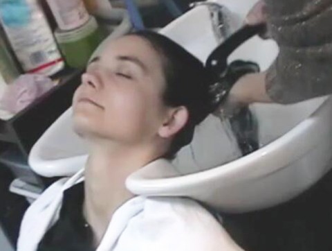 2 SHAMPOOS IN LONG HAIR IN THE SAME VIDEO
